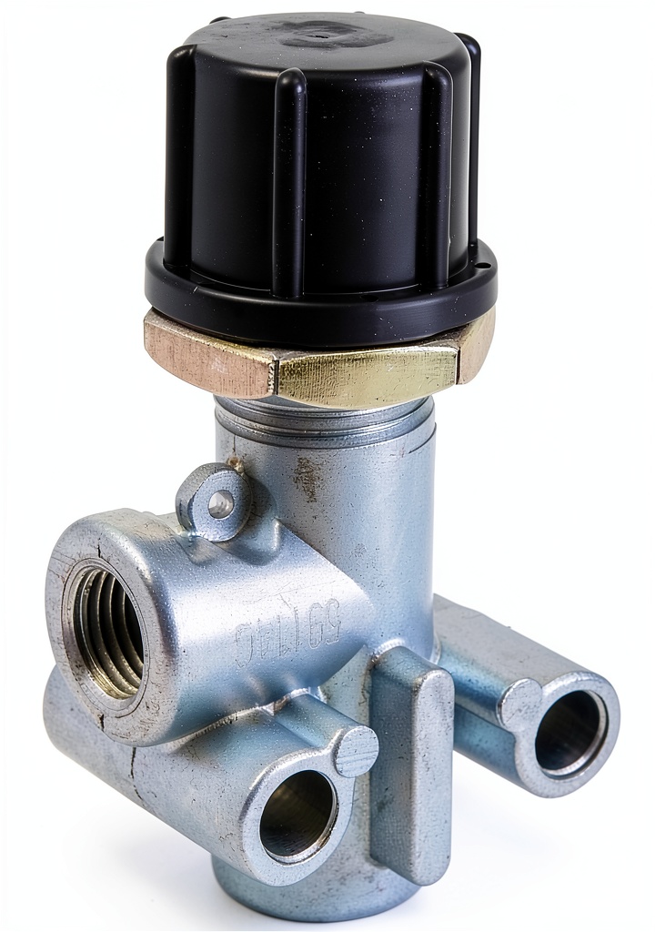 Installing Tectran Bronze Pressure Valve for Truck Brakes on a wooden workbench