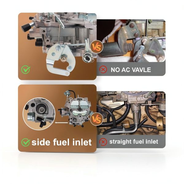 condgreemee 4 Barrel Carburetor for Chevy Cars-5
