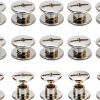 PATIKIL Chicago Screws M5 x 4mm Carbon Steel Binding Silver Tone-0