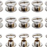 PATIKIL Chicago Screws M5 x 4mm Carbon Steel Binding Silver Tone-0