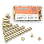 Alloypro 120pcs Phillips Binding Screws for Scrapbooks & Belts-0