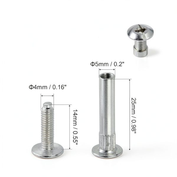 PATIKIL Binding Screw Posts 20 Set Steel Fasteners for DIY-1