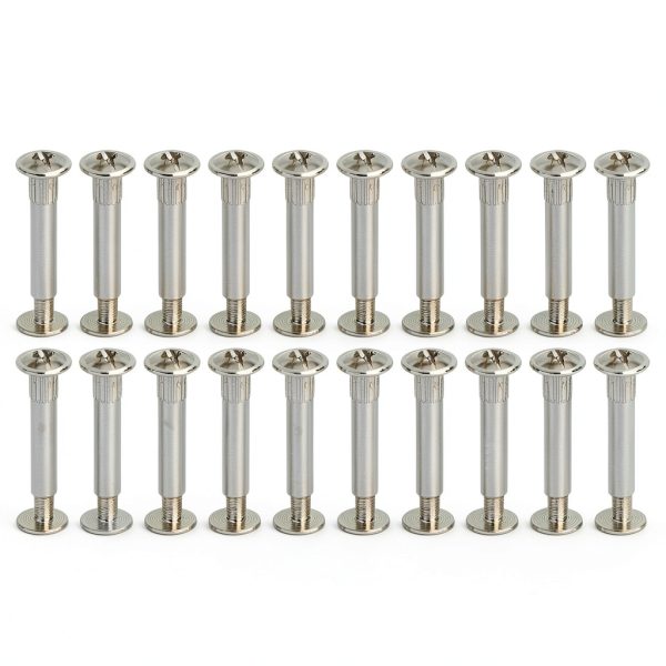 PATIKIL Binding Screw Posts 20 Set Steel Fasteners for DIY-0
