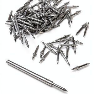 Double Headed Skirting Nails 100 Pack Traceless Invisible Trim for MDF-0