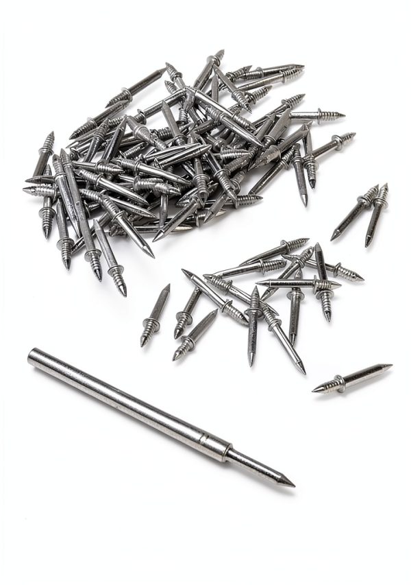Double Headed Skirting Nails 100 Pack Traceless Invisible Trim for MDF-0