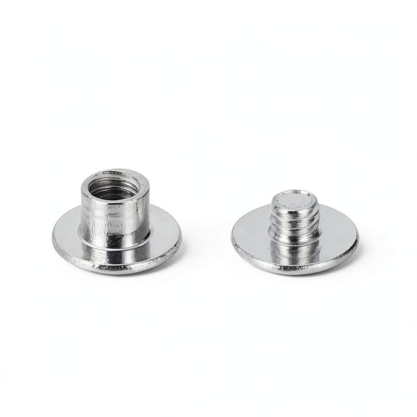 PATIKIL Chicago Screws M5 x 4mm Carbon Steel Binding Silver Tone-1