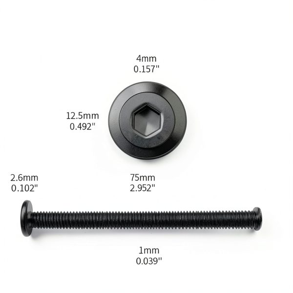 M6-1.0 x 75mm Flat Head Binding Screws – Fayeploo Stainless Black Set-1
