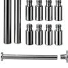 2 Pack Chicago Screws and 12 PCS Scrapbook Extension Posts - Album Binding Posts Replacement for Refillable Photo Albums, Scrapbooks, and DIY Craft Pages-0