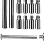 2 Pack Chicago Screws and 12 PCS Scrapbook Extension Posts - Album Binding Posts Replacement for Refillable Photo Albums, Scrapbooks, and DIY Craft Pages-0