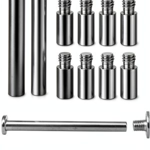 2 Pack Chicago Screws and 12 PCS Scrapbook Extension Posts - Album Binding Posts Replacement for Refillable Photo Albums, Scrapbooks, and DIY Craft Pages-0