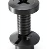 1/8" Black Chicago Screws & Binding Posts Fasteners for Leather Straps/Belts, Kydex Holster/Sheath Repair or Rivet Parts Replacement, Thru Hole Open Slot Design. Made in USA-0