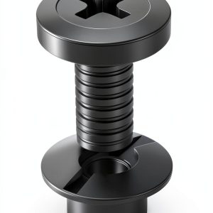 1/8" Black Chicago Screws & Binding Posts Fasteners for Leather Straps/Belts, Kydex Holster/Sheath Repair or Rivet Parts Replacement, Thru Hole Open Slot Design. Made in USA-0