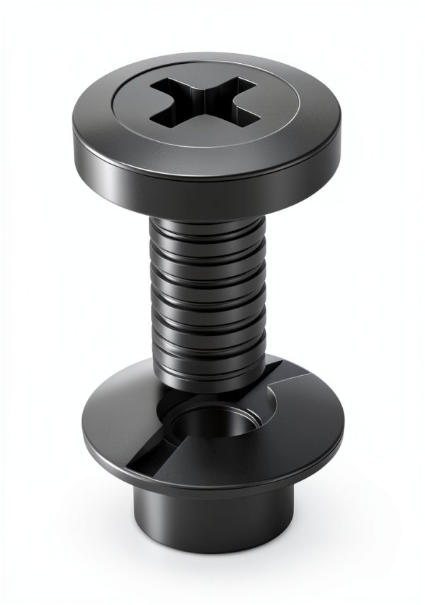 1/8" Black Chicago Screws & Binding Posts Fasteners for Leather Straps/Belts, Kydex Holster/Sheath Repair or Rivet Parts Replacement, Thru Hole Open Slot Design. Made in USA-0