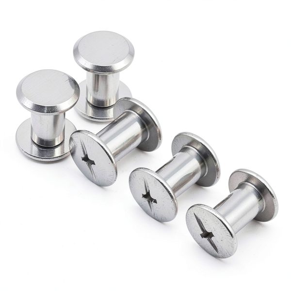 Glvaner 40 Sets M3 x 6mm Binding Screws, 304 Stainless Steel 18-8, Cross Head Chicago Screw Bingding Post Screw Kits for DIY Leather, Photo Albums, Bookbinding, Scrapbook, Belt-4