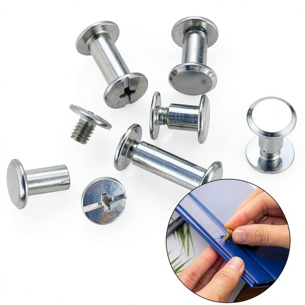 160 Pcs Chicago Screws and Extention Posts, Chicago Scrapbook Extension Posts and Screws, M4 M5 Photo Albums Book Phillips Binding Screws and Posts for Leather Saddles Purses Belt Scrapbook-4