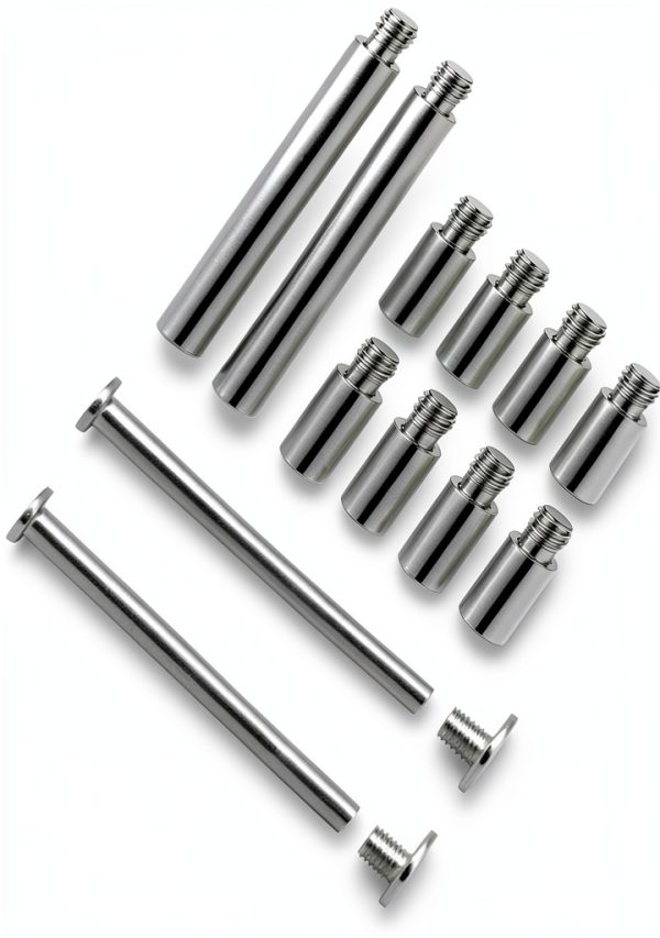 2 Pack Chicago Screws and 12 PCS Scrapbook Extension Posts - Album Binding Posts Replacement for Refillable Photo Albums, Scrapbooks, and DIY Craft Pages-4