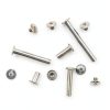 Alloypro 120 Pcs (60 Pair) M5 x 6/10/15/25/35/45 Silvery Phillips Chicago Screws Binding Screw Posts,Scrapbook Photo Albums Binding Screws Assorted Kit 6 Sizes for Leather Saddles Purses Belt Repair-3