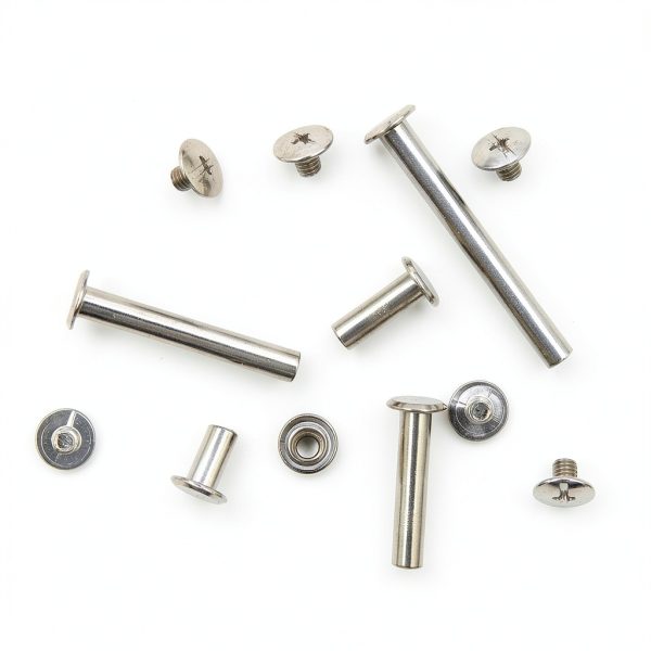 Alloypro 120 Pcs (60 Pair) M5 x 6/10/15/25/35/45 Silvery Phillips Chicago Screws Binding Screw Posts,Scrapbook Photo Albums Binding Screws Assorted Kit 6 Sizes for Leather Saddles Purses Belt Repair-3