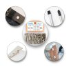 Alloypro 120 Pcs (60 Pair) M5 x 6/10/15/25/35/45 Silvery Phillips Chicago Screws Binding Screw Posts,Scrapbook Photo Albums Binding Screws Assorted Kit 6 Sizes for Leather Saddles Purses Belt Repair-4