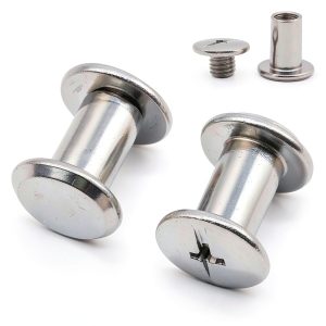 Glvaner 40 Sets M3 x 6mm Binding Screws, 304 Stainless Steel 18-8, Cross Head Chicago Screw Bingding Post Screw Kits for DIY Leather, Photo Albums, Bookbinding, Scrapbook, Belt-0