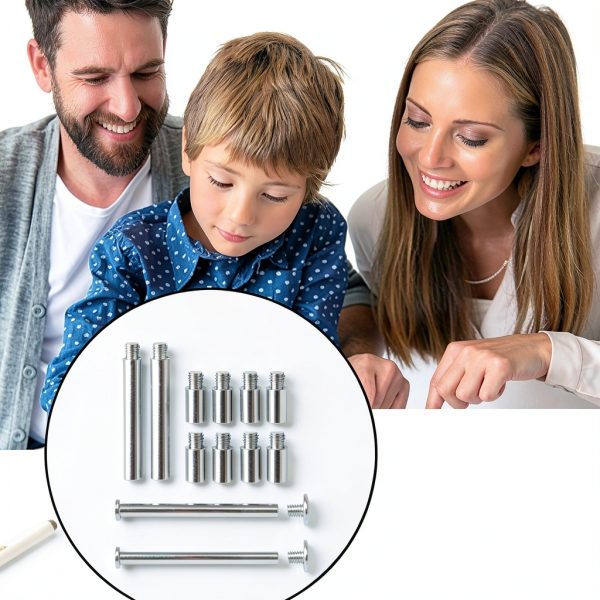2 Pack Chicago Screws and 12 PCS Scrapbook Extension Posts - Album Binding Posts Replacement for Refillable Photo Albums, Scrapbooks, and DIY Craft Pages-3