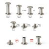 160 Pcs Chicago Screws and Extention Posts, Chicago Scrapbook Extension Posts and Screws, M4 M5 Photo Albums Book Phillips Binding Screws and Posts for Leather Saddles Purses Belt Scrapbook-1