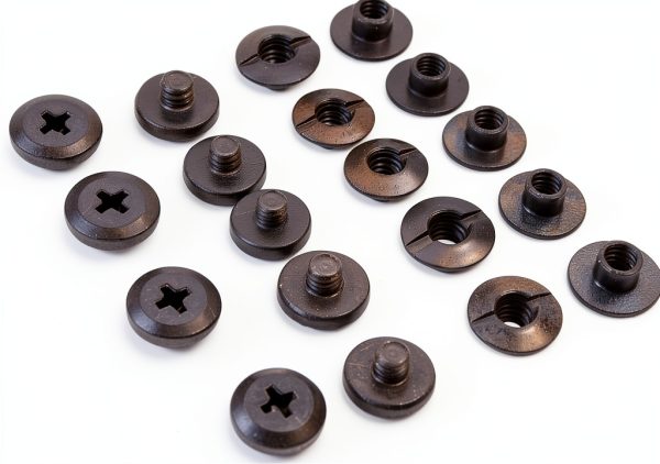 1/8" Black Chicago Screws & Binding Posts Fasteners for Leather Straps/Belts, Kydex Holster/Sheath Repair or Rivet Parts Replacement, Thru Hole Open Slot Design. Made in USA-2