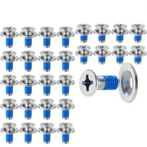 72Pcs Snowboard Binding Screw Set - Two Sizes Snowboarding Mounting Screws with Screw Washers, Fits Most Snowboards Ski Sport Bindings Discs Replacement (M6 × 16mm + 14mm)-0