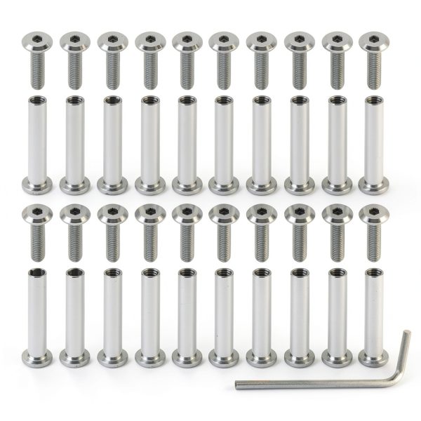 20 Pack M4 x 16mm Binding Screws, 304 Stainless Steel Bingding Post Screw Kits for DIY Leather Fastener, Photo Albums, Scrapbook, Belt Buckle Stainless Steel Binding Bolts with Hex Wrench-0
